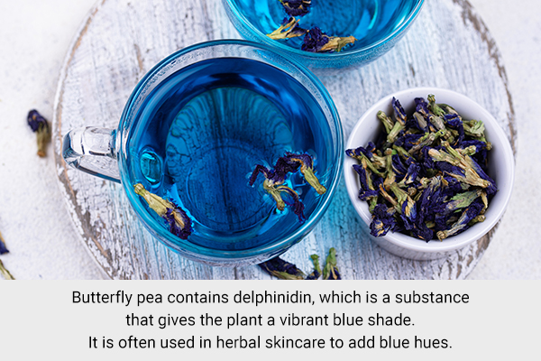 butterfly pea to get rid of yellowish tint from bleached hair