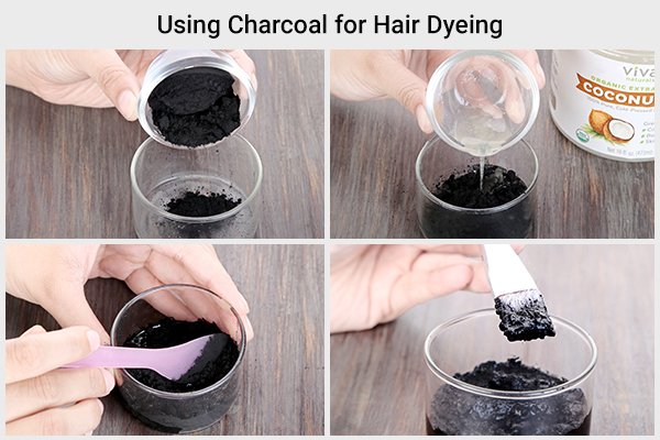 how to use charcoal for hair dyeing