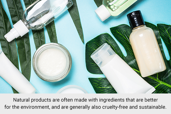 natural (herbal) skin care products are environment-friendly and cruelty-free