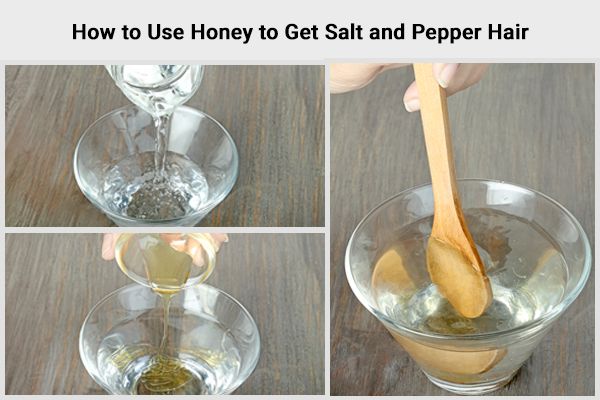 ways to use honey to obtain salt and pepper hair