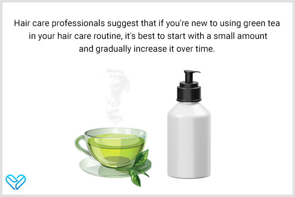 how much green tea should you add to the shampoo?