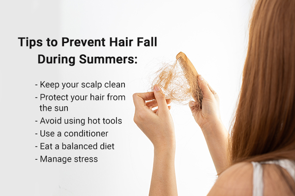 tips to prevent hair fall during summers