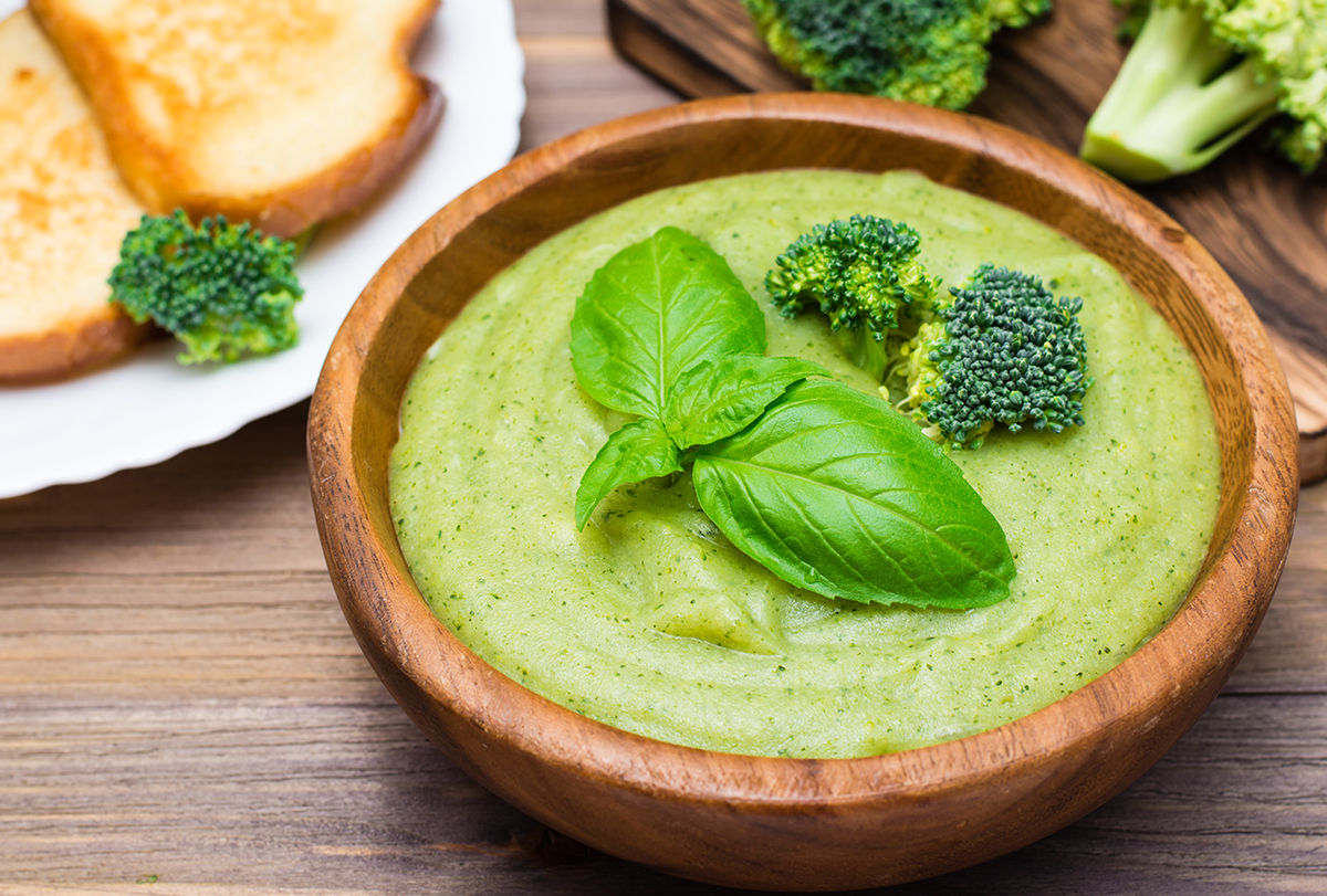 is broccoli soup rich in fiber?