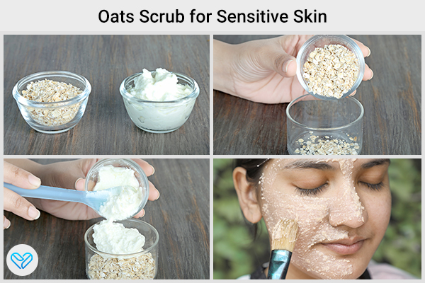 diy oat scrub for sensitive skin