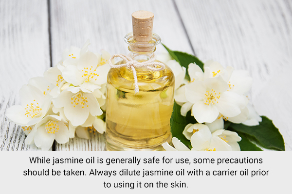 precautions when using jasmine oil for skin whitening