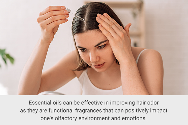 using essential oils can help remove smell from hair without washing