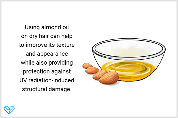 using almond oil can help benefit those with dry hair