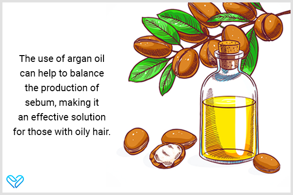 argan oil to manage oily hair and scalp