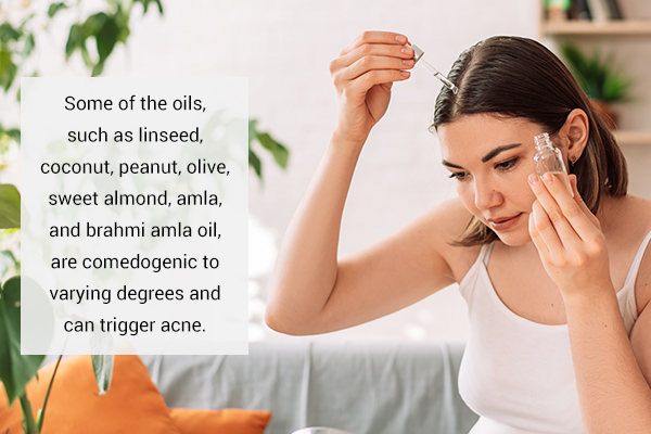 can hair oils cause acne too?