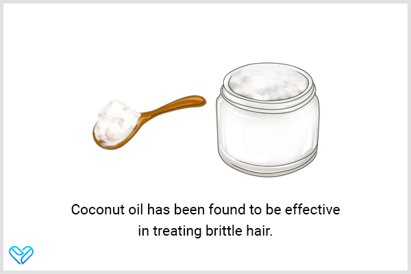 you can choose coconut oil for dealing with brittle hair