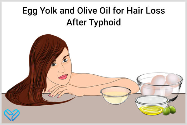 egg yolk and olive oil to manage post typhoid hair loss