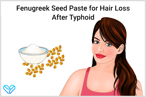 how to use fenugreek seed paste to manage hair loss post typhoid