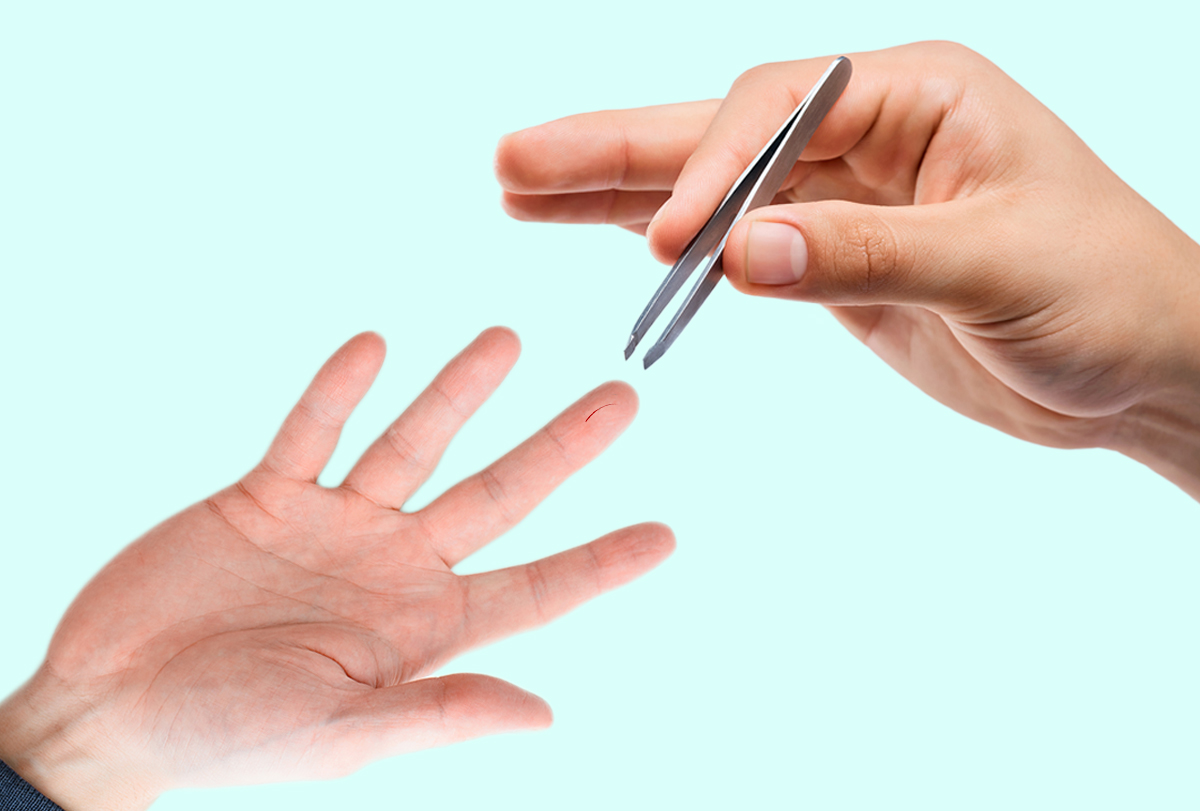 ways to remove hair splinter at home