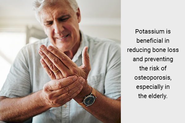 potassium is beneficial in reducing bone loss and preventing osteoporosis
