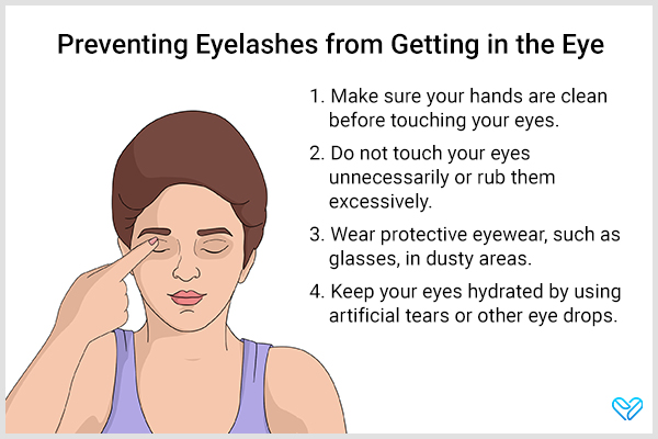 tips to prevent eyelashes from getting in the eye