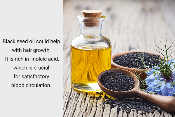 using black seed oil helps promote hair growth