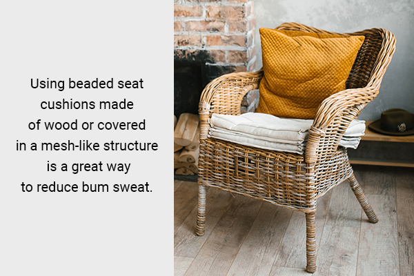 using wood-based seat cushions is a great way to reduce bum sweat