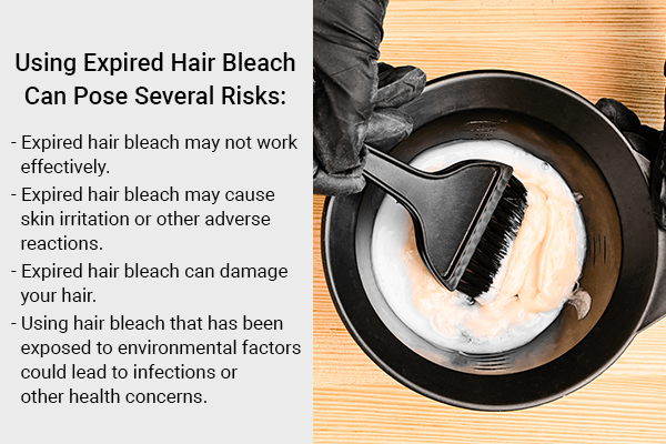 risks associated with using expired hair bleach